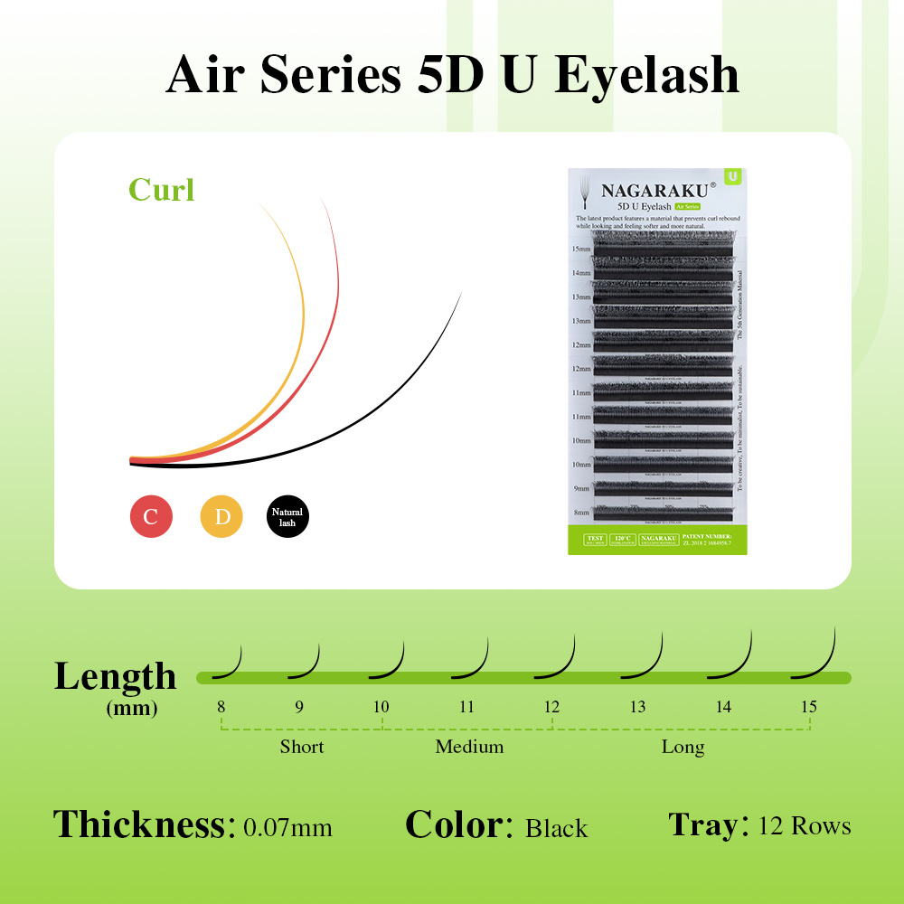 NAGARAKU U Forma 3D/4D/5D Luz  - Eyelash Extension Human Hair avaliação e preço