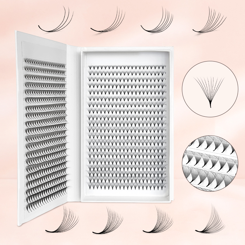 800/1600 volume pré-fabricado  - Eyelash Extension Human Hair avaliação e preço