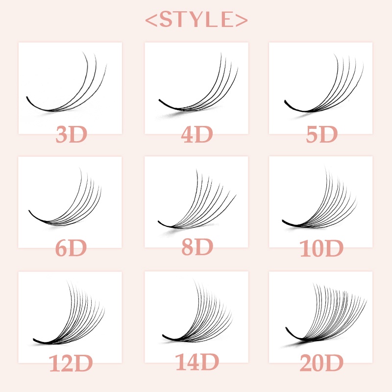 800/1600 volume pré-fabricado  - Eyelash Extension Human Hair avaliação e preço