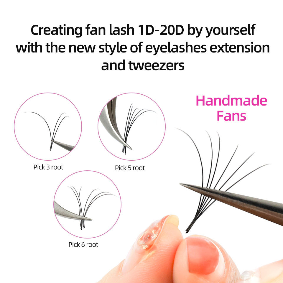 RUJADE 5 Casos/lote Extensões  - Eyelash Extension Human Hair avaliação e preço